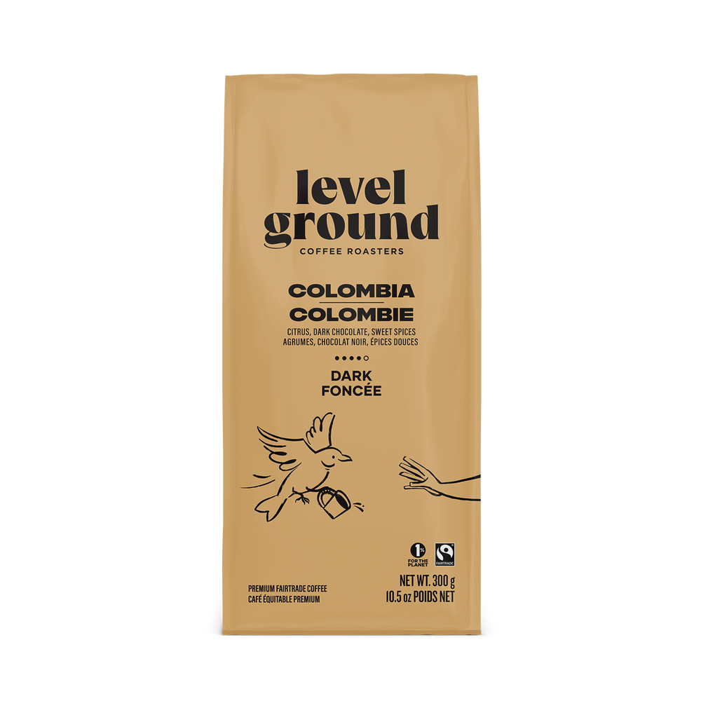 Level Ground Ground Coffee Colombia Dark & Strong 300g