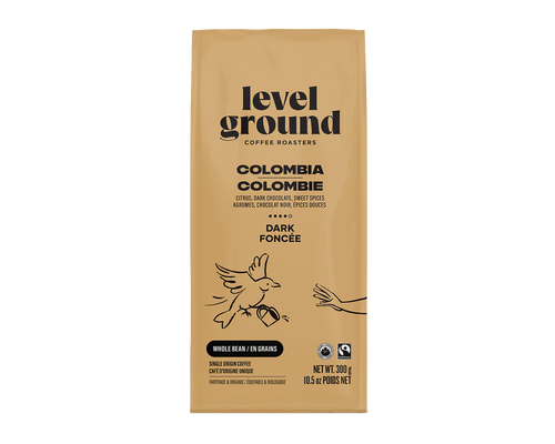 Level Ground Whole Bean Coffee Colombia Dark & Strong 300g